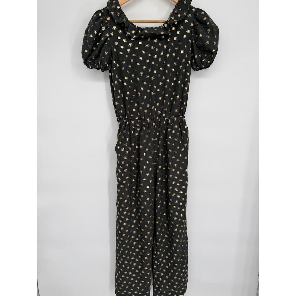 Crewcuts Jumpsuit Girls 14 Back Gold Stars‎ Metallic Formal Dressy Recital